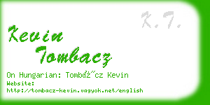 kevin tombacz business card
